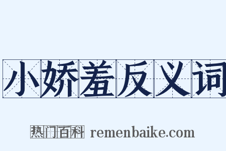 小娇羞反义词是什么意思的图片